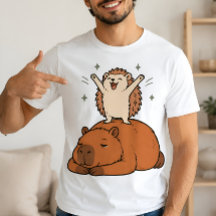 Cute Capybara Egeltje Beste Vrienden T-Shirt