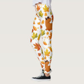 Cute Capybara et Autumn Leaves Leggings (Gauche)