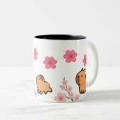 Cute Capybara et Cherry Blossom Mug | Adorable (Devant droit)