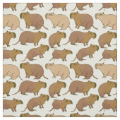 Cute Capybara Fabric Stof (Swatch)