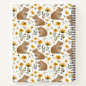 Cute Capybara Floral Spiral Notebook Notitieboek (Achterkant)