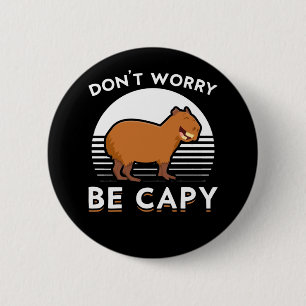 Cute Capybara Funny Zoo Animal Ronde Button 5,7 Cm
