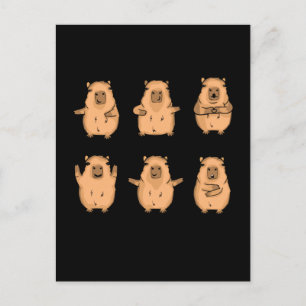 Cute Capybara Gift Women Kinder Capybara Briefkaart