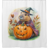 Cute Capybara Halloween rideau de douche (Devant)