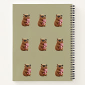 Cute Capybara Hugging Teddy Bear Spiral Notebook Notitieboek (Achterkant)