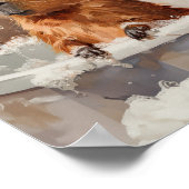 Cute Capybara in Bubble Bath Poster (Coin)