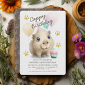 Cute Capybara Invitation d'anniversaire