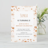 Cute Capybara Kids Birthday Party Invitation (Debout devant)