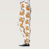 Cute Capybara Leggings - Fun Poster de animal Yoga (Gauche)