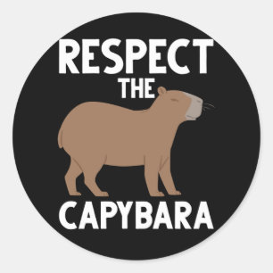 Cute Capybara Lover Animal Awareness Ronde Sticker