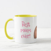 Cute capybara 'meilleure maman jamais' mug (Gauche)