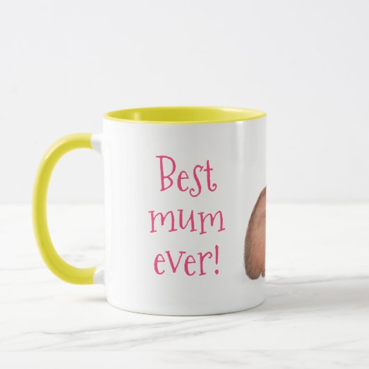 Cute capybara 'meilleure maman jamais' mug (Gauche)