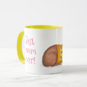 Cute capybara 'meilleure maman jamais' mug (Devant gauche)