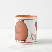 Cute Capybara Mug orange noire (Centre)