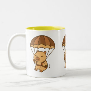 Cute Capybara Parachute Mug - Funny Animal Coffee
