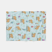 Cute capybara Pattern Fleece Deken (Voorkant (Horizontaal))