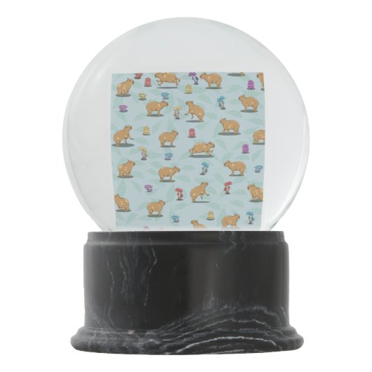 Cute capybara Pattern Sneeuwbol (Achterkant)