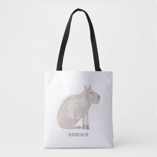 Cute Capybara Personalized Draagtas (Voorkant)