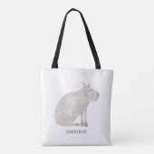 Cute Capybara Personalized Draagtas (Achterkant)
