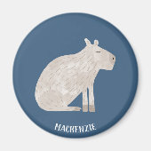 Cute Capybara Personalized Magneet (Voorkant)