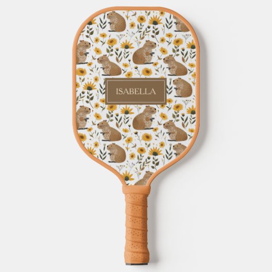 Cute Capybara Pickleball Paddle (Voorkant)