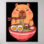Cute Capybara Ramen Kawaii Kids Boys Girls Cool An Poster (Voorkant)