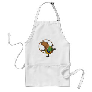 Cute Capybara Rhythmic Gymnastics Hoop Cartoon Standaard Schort