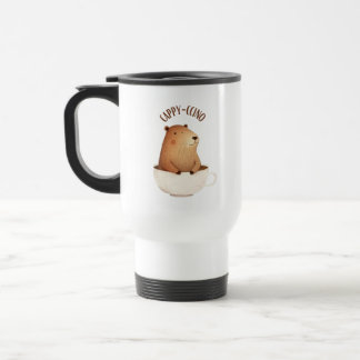 Cute Capybara Travel Mug, Gift idea, Unique, Fun Reisbeker