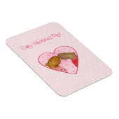 Cute capybara Valentine's Day magnet (Côté Droit)
