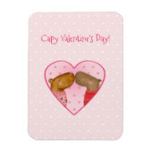Cute capybara Valentine's Day magnet (Vertical)