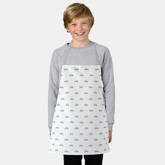 Cute Car Pattern Apron Schort (Gedragen)