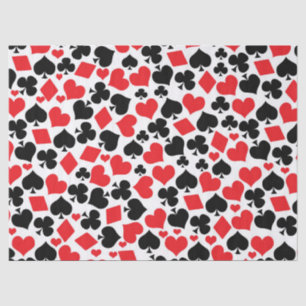 Cute card suit casino's spelen tissuepapier