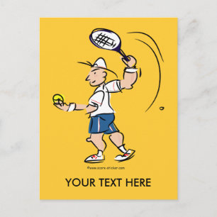 Cute card voor tennisspelers briefkaart