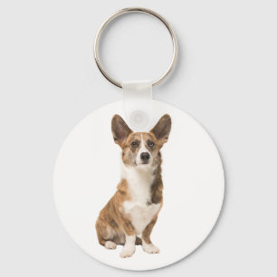 Cute Cardigan Welsh Corgi Puppy Hondenliefhebber Sleutelhanger