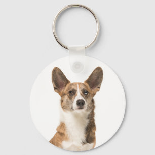 Cute Cardigan Welsh Corgi Puppy Hondenliefhebber Sleutelhanger