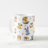 Cute caricature Animaux Motifs de café Mug (Devant gauche)