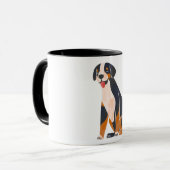 Cute caricature Chien Café Mug (Devant gauche)
