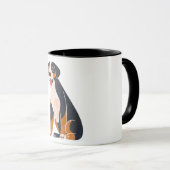 Cute caricature Chien Café Mug (Devant droit)