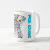 Cute Carlin Amoureux des chiens Mug (Devant droit)