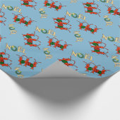 Cute Caroling Crawfish Lobster Noel Cadeaupapier (Hoek)
