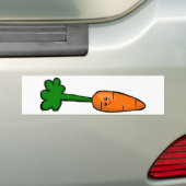 Cute Carrot Bumpersticker (Op auto)