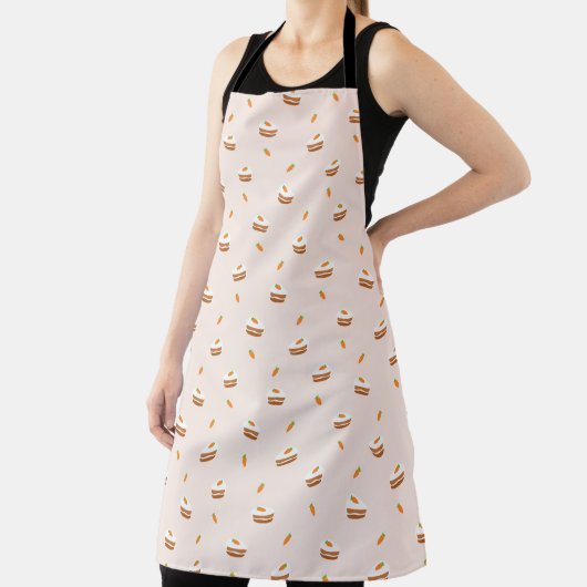 Cute Carrot Cake Pattern Schort (Insitu)