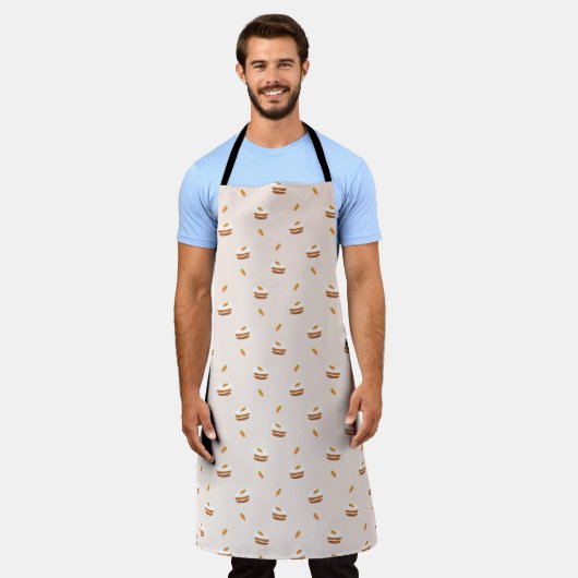 Cute Carrot Cake Pattern Schort (Gedragen)