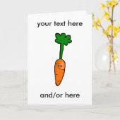 Cute Carrot Kaart (Gele Bloem)