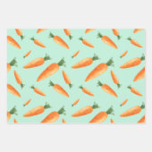 Cute Carrot Love Pattern Pastel Green Inpakpapier Vel (Voorkant 3)