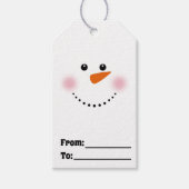 Cute Carrot Nose Snowman Gift Labels Cadeaulabel (Voorkant)