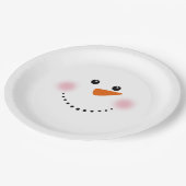 Cute Carrot Nose Snowman Papieren Bordje (Gekanteld)