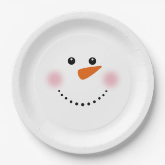 Cute Carrot Nose Snowman Papieren Bordje