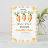Cute carrot party invitation (Debout devant)