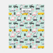 Cute Cars Fleece Blanket, medium (Voorkant)